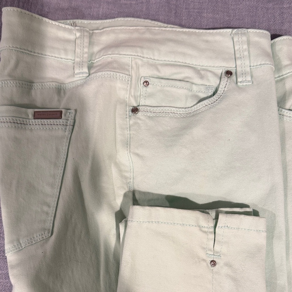 White House Black Market Mint Cropped Pants